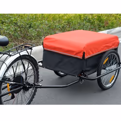 Remorque de transport vélo - OUTSUNNY - Modèle 32 - Rouge et Noir - Housse amovible - 40 kg de charge max