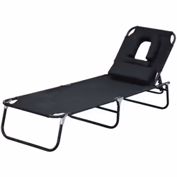 Ce transat a l'avantage de vous permettre de lire à plat ventre. Vous pourrez reposer votre tète sur un coussin souple en for ...