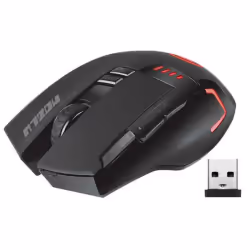 Scorpion MA-M720W, Droitier, Optique, RF sans fil, 4800 DPI, Noir, Argent