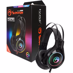 Marvo HG8901, Avec fil, Jouer, 20 - 20000 Hz, 450 g, Casque, Noir