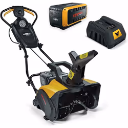 Déneigeuse Mowox à batterie 40V avec chargeur et batterie 40V, 2,5AH. Largeur de travail de 46cm et hauteur de travail de 27c ...