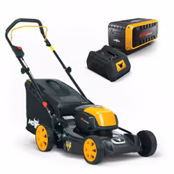 Tondeuse poussée à batterie Mowox, carter acier de 41cm avec fonction Mulching, batterie de 40V, 4,0 Ah incluse, sac de ramas ...
