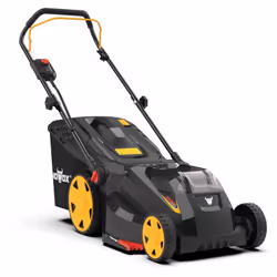Tondeuse à batterie lithium Mowox, carter plastique de 43 cm avec fonction mulching, batterie 40V-4Ah, réglage centralisé de  ...