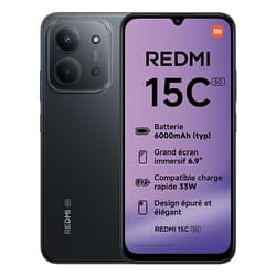 Xiaomi Redmi 15C 5G 4 Go 256 Go Noir