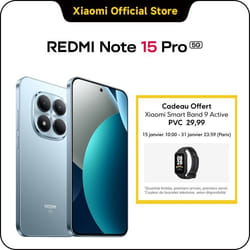 REDMI Note 15 Pro 5G Bleu 8 GO + 512 GO Corning® Gorilla® Glass Victus® 2