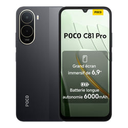 POCO C81 Pro Smartphone 4G - Noir - 256 Go de stockage et 4 Go de RAM | Téléphone Portable Débloqué