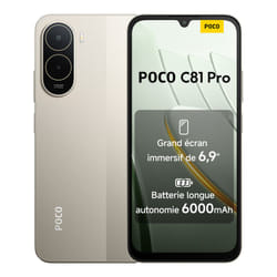 POCO Smartphone C81 Pro Gold 4G - Téléphone avec 128 Go de stockage et 4 Go de RAM, appareil mobile performant en version dorée.