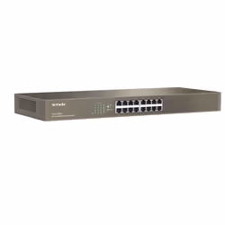 Tenda TEG1016G, Non-géré, Gigabit Ethernet (10/100/1000), Full duplex, Grille de montage, 1U