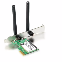Tenda W322E, Interne, Avec fil, PCI Express, WLAN, 300 Mbit/s, Noir, Vert