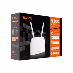 Tenda N300 routeur sans fil Fast Ethernet Monobande (2,4 GHz) 4G Blanc - Vue supplémentaire 4
