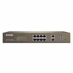 Tenda TEF1210P-8-150W Fast Ethernet (10/100) Connexion Ethernet, supportant l'alimentation via ce port (PoE) Gris