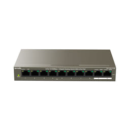 Tenda TEF1110P-8-102W Fast Ethernet (10/100) Connexion Ethernet, supportant l'alimentation via ce port (PoE) Gris