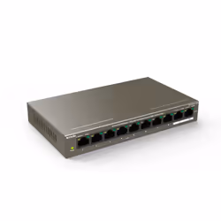 Tenda TEF1110P-8-102W Fast Ethernet (10/100) Connexion Ethernet, supportant l'alimentation via ce port (PoE) Gris