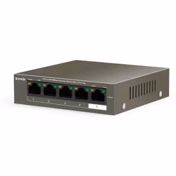 Tenda TEF1105P-4-38W commutateur réseau Non-géré L2 Fast Ethernet (10/100) Connexion Ethernet, supportant l'alimentation via ce port (PoE) Gris
