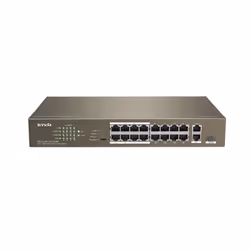 Tenda TEF1118P-16-150W, Non-géré, L2, Fast Ethernet (10/100), Connexion Ethernet, supportant l'alimentation via ce port (PoE) ...