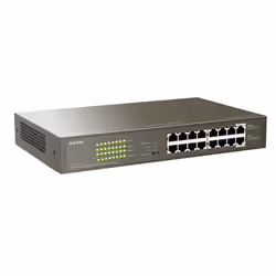 Tenda TEG1116P-16-150W-EU commutateur réseau Non-géré Gigabit Ethernet (10/100/1000) Connexion Ethernet, supportant l'alimentation via ce port (PoE) Bronze