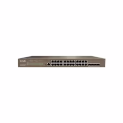 Tenda TEG5328P-24-410W Géré L3 Gigabit Ethernet (10/100/1000) Connexion Ethernet, supportant l'alimentation via ce port (PoE) 1U Gris