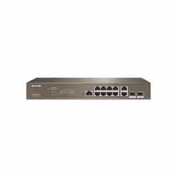 Tenda TEG5312F, Géré, L3, Gigabit Ethernet (10/100/1000), Grille de montage, 1U, Montage mural