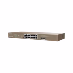Tenda TEG1118P-16-250W commutateur réseau Non-géré Gigabit Ethernet (10/100/1000) Connexion Ethernet, supportant l'alimentation via ce port (PoE) 1U Marron