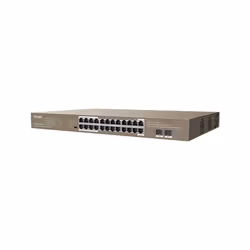 Tenda TEG1126P-24-410W commutateur réseau Non-géré Gigabit Ethernet (10/100/1000) Connexion Ethernet, supportant l'alimentation via ce port (PoE) 1U Marron