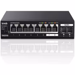 Switch Ethernet 25G - Tenda - TEM2010X - 8 Ports RJ45 - 2 Ports SFP+ 10G - VLAN Agrégation Statique