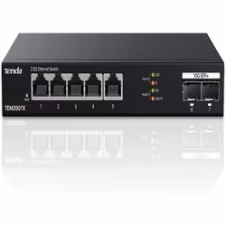 Commutateur Ethernet - Tenda - TEM2007X - 5 ports 25G - 2 ports SFP+ 10G - Protection 6 kV