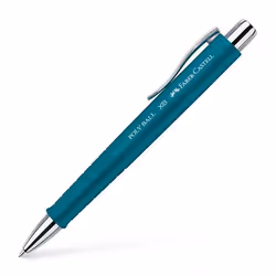 Faber-Castell Poly Ball XB, Clip, Stylo à bille rétractable avec clip, Bleu, 1 pièce(s)