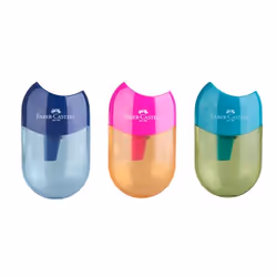 Faber-Castell 183515, Taille crayon manuel, Bleu, Vert, Rose