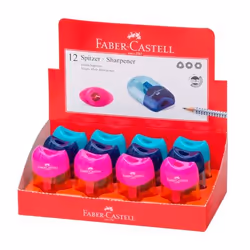 Faber-Castell 183515 taille-crayons Taille crayon manuel Bleu, Vert, Rose