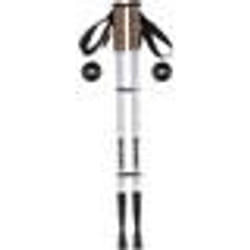 COSTWAY Bâton de Marche en Aluminium Portable Bâton de Randonnée Anti-Choc avec 3 Longueurs Réglables 65-135CM Argent