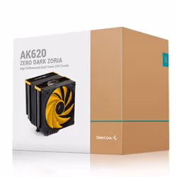 DeepCool AK620 Zero Dark Zoria Processeur Refroidisseur d'air 12 cm Noir, Jaune 1 pièce(s) - Vue supplémentaire 10