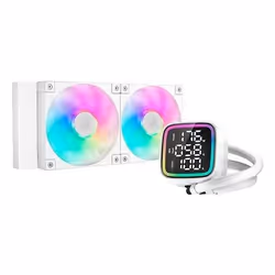 DeepCool LD240, Refroidisseur de liquide tout-en-un, 12 cm, 72,04 cfm, Blanc
