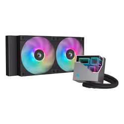 DeepCool LT240, Refroidisseur de liquide tout-en-un, 12 cm, 600 tr/min, 2400 tr/min, 72,04 cfm, Noir