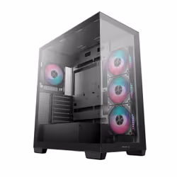 DeepCool CG580 4F, Midi Tower, PC, Noir, ATX, ITX, micro ATX, Acrylonitrile-Butadiène-Styrène (ABS), SGCC, Verre trempé, Joue ...