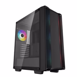 DeepCool CC560 ARGB V2, Midi Tower, PC, Noir, ATX, micro ATX, Mini-ITX, ABS, SPCC, Verre trempé, Jouer