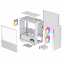 DeepCool R-CH360-WHAPE3D-G-1 unité centrale Micro Tower Blanc - Vue supplémentaire 12