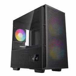 DeepCool CH360 DIGITAL, Micro Tower, PC, Noir, micro ATX, Mini-ITX, ABS, SPCC, Verre trempé, Jouer
