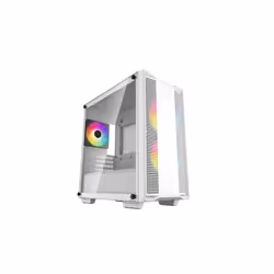 DeepCool CC360 WH ARGB, Mini Tower, PC, Blanc, micro ATX, Mini-ITX, ABS, Acier, Verre trempé, Multicolore