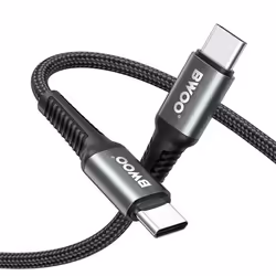 BWOO Câble USB C vers USB C Charge Rapide Câble USB Type C Tressé Aluminium Compatible avec iPhone 16 Plus Pro Max 15 Galaxy  ...