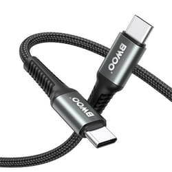 BWOO Câble USB C vers USB C Charge Rapide Câble USB Type C Tressé Aluminium Compatible avec iPhone 16 Plus Pro Max 15 Galaxy S24