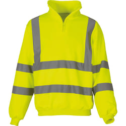 Sweatshirt 1/4 Zip Yoko Haute Visibilité