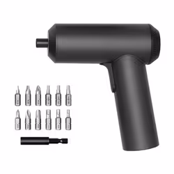 Xiaomi Mi Cordless Screwdriver, Tournevis électrique, Poignée de pistolet, 1/4", Supports d'embout magnétique, Gris, 200 tr/m ...