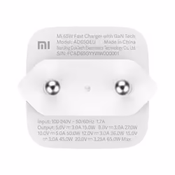 Xiaomi Mi 65W Fast Charger with GaN Tech Universel Blanc Secteur Intérieure