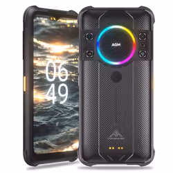 AGM H5 Pro Téléphone Portable Android 12 Smartphone Incassable 109dB Haut-Parleur 7000 mAh Batterie Dual SIM 6.53 Antichoc Et ...