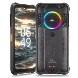 AGM H5 Pro Téléphone Portable Android 12 Smartphone Incassable 109dB Haut-Parleur 7000 mAh Batterie Dual SIM 6.53 Antichoc Etanche