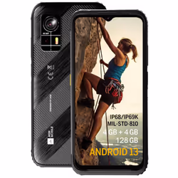 AGM H6 Lite, 16,6 cm (6.52"), 8 Go, 128 Go, 50 MP, Android 13, Noir, Gris