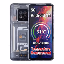 AGM X6 Phantom, 17,2 cm (6.78"), 8 Go, 128 Go, 50 MP, Android 14, Transparent