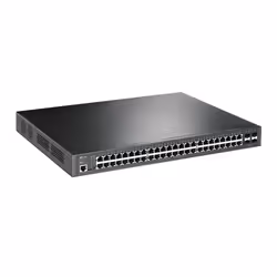 TP-Link TL-SG3452P commutateur réseau Géré L2/L3 Gigabit Ethernet (10/100/1000) Connexion Ethernet, supportant l'alimentation via ce port (PoE) 1U Noir