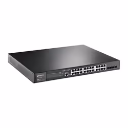 TP-Link TL-SG3428MP commutateur réseau Géré L2/L3 Gigabit Ethernet (10/100/1000) Connexion Ethernet, supportant l'alimentation via ce port (PoE) 1U Noir