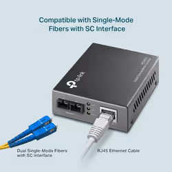 TP-Link MC210CS convertisseur de support réseau 1000 Mbit/s 1310 nm Monomode Noir - Vue supplémentaire 6